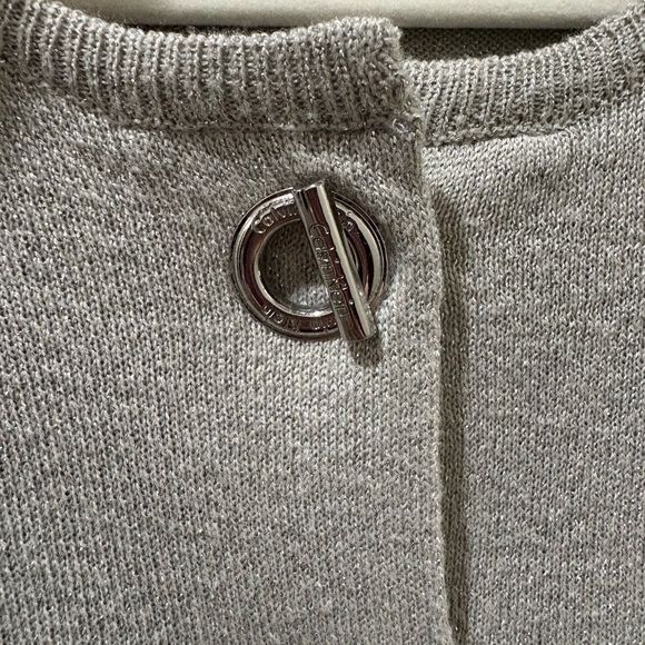Calvin Klein Silver gray sparkly cardigan - Picture 4 of 5